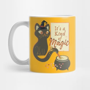 Halloween Wizard Black Cat Mug